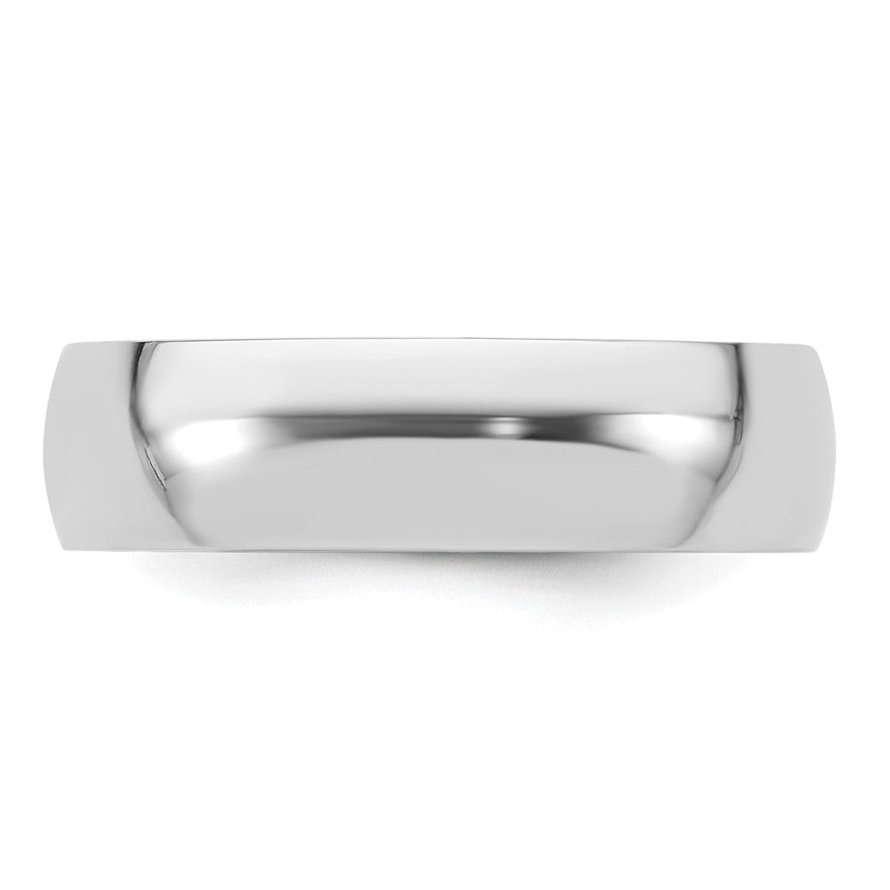 Platinum 6mm Lightweight Comfort-Fit Wedding Band Ring