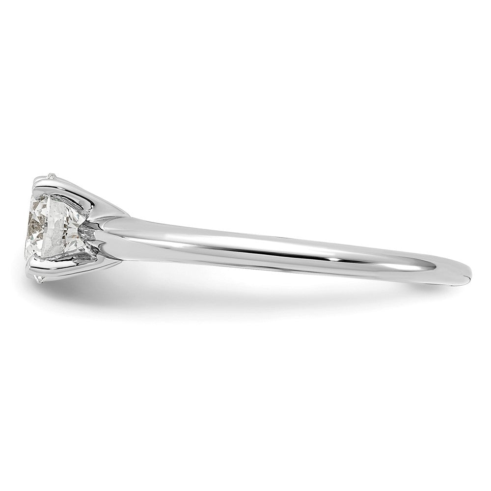14K White Gold 3/4 carat Certified Lab Grown Diamond VS+ F+ Round Complete Solitaire Engagement Ring