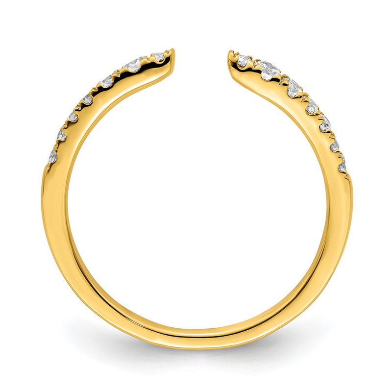 True Origin 14K Yellow Gold 1/4 carat Lab Grown Diamond VS+ F+ Complete Wedding Band Ring