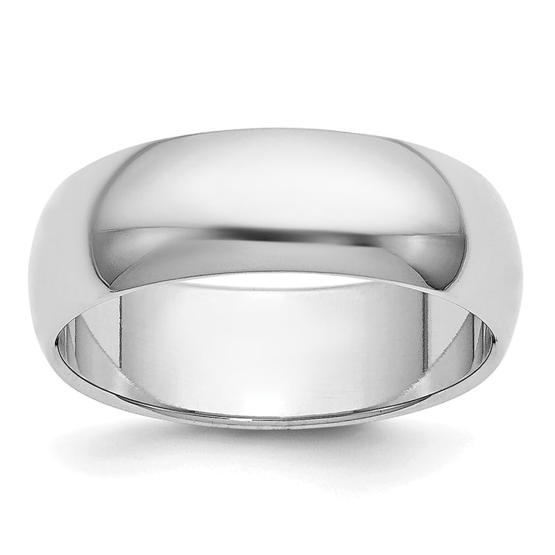 Platinum 6mm Half Round Wedding Band Ring