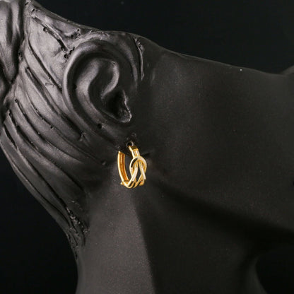 14K Yellow Gold Ajda Knot Earrings