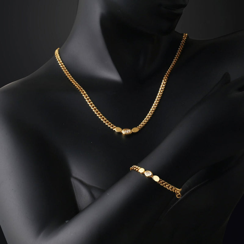 14K Yellow Gold 1.50 Ct Moissanite Jewelry Set (24.92 g)