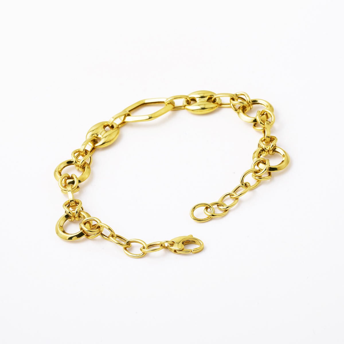 14K Yellow Gold Hoop Design Bracelet