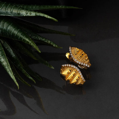 22K Yellow Gold Yakamoz Cubic Zirconia Earrings