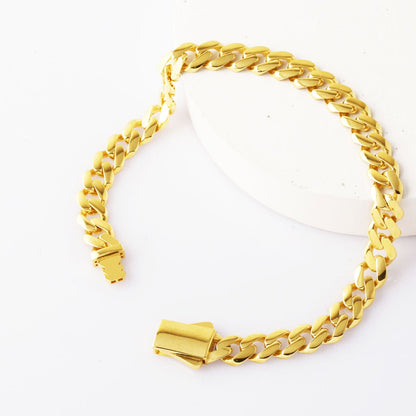 14K Yellow Gold Classic Curb Bracelet