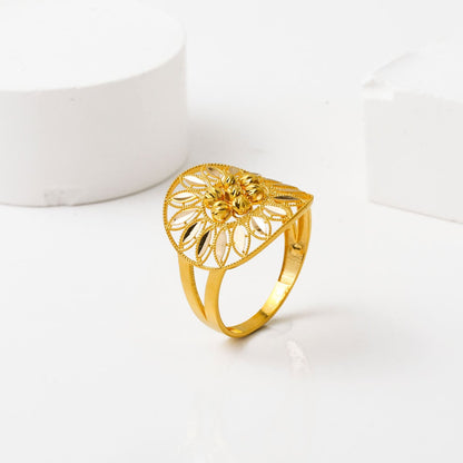 14K Yellow Gold Bud Sparkling Ring