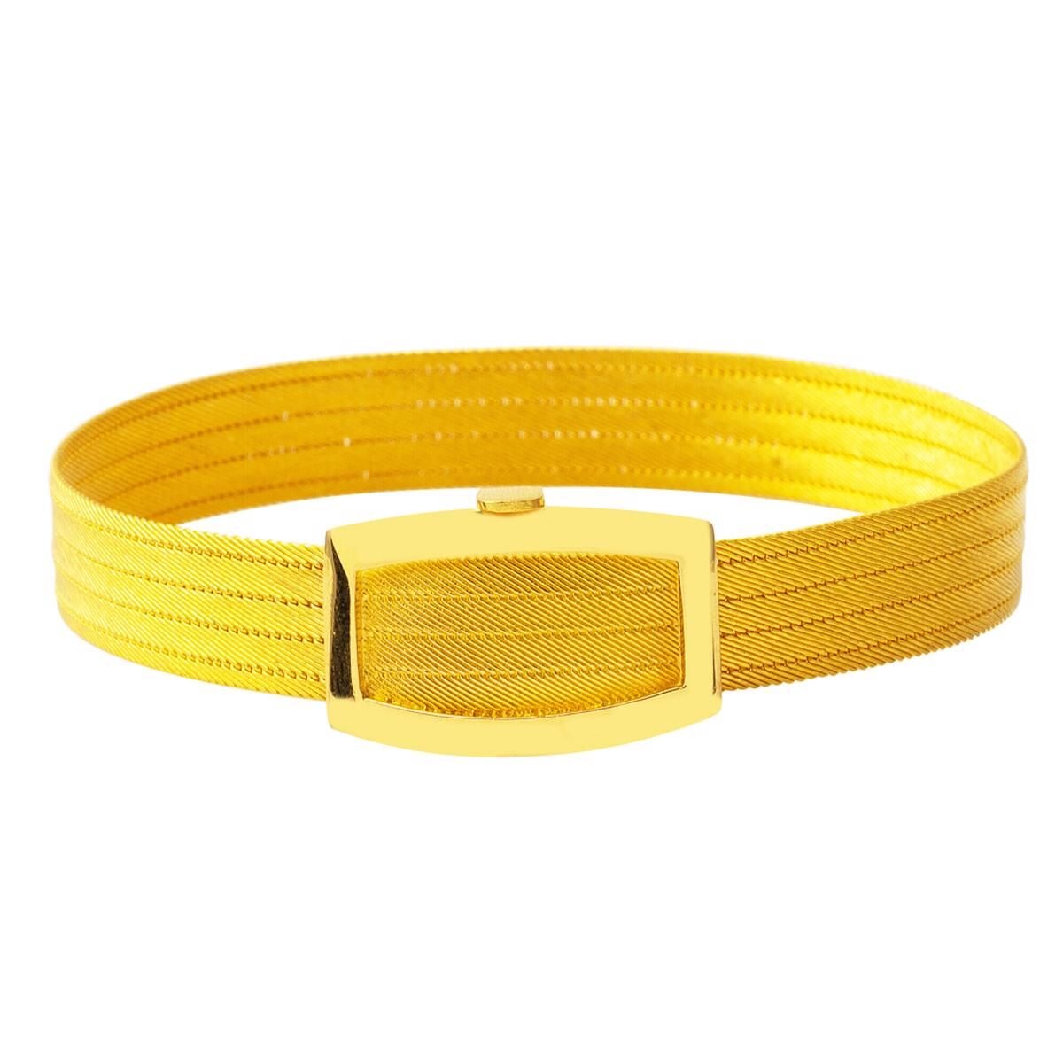 14K Yellow Gold 5 Row Trabzon Mesh Bangle