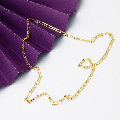 14K Yellow Gold Figaro Chain 50 cm 2.5 mm