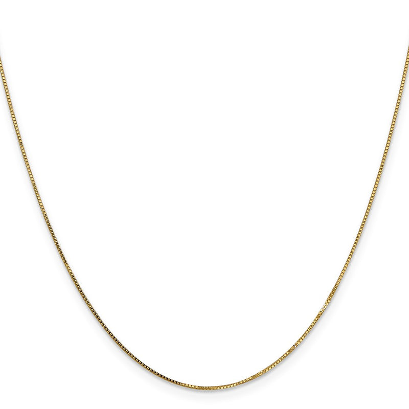 30 Inch 14K .8mm Box With Lobster Clasp Chain Necklace