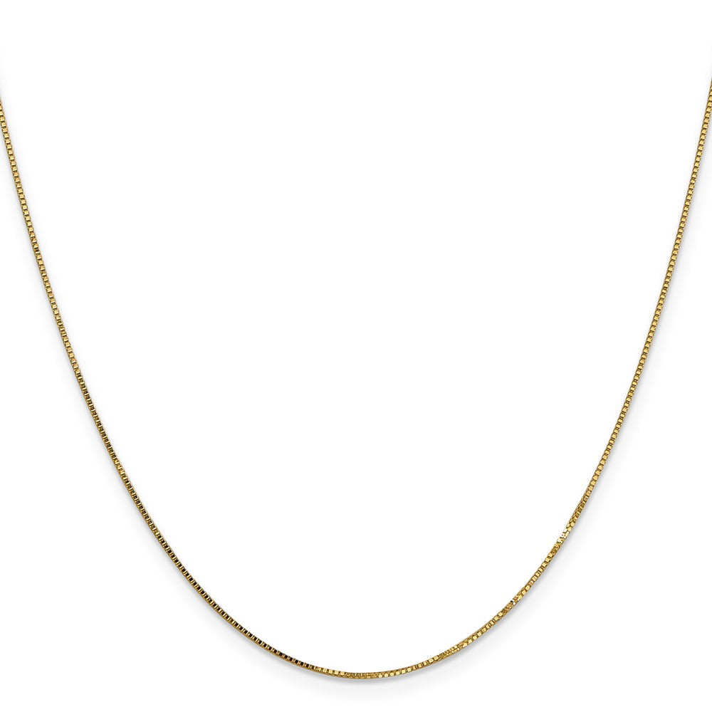 22 Inch 14K .8mm Box With Lobster Clasp Chain Necklace