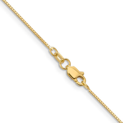 24 Inch 14K .8mm Box With Lobster Clasp Chain Necklace