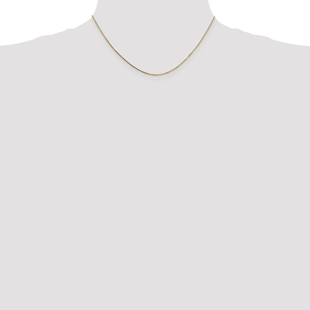 16 Inch 14K .8mm Box With Lobster Clasp Chain Necklace