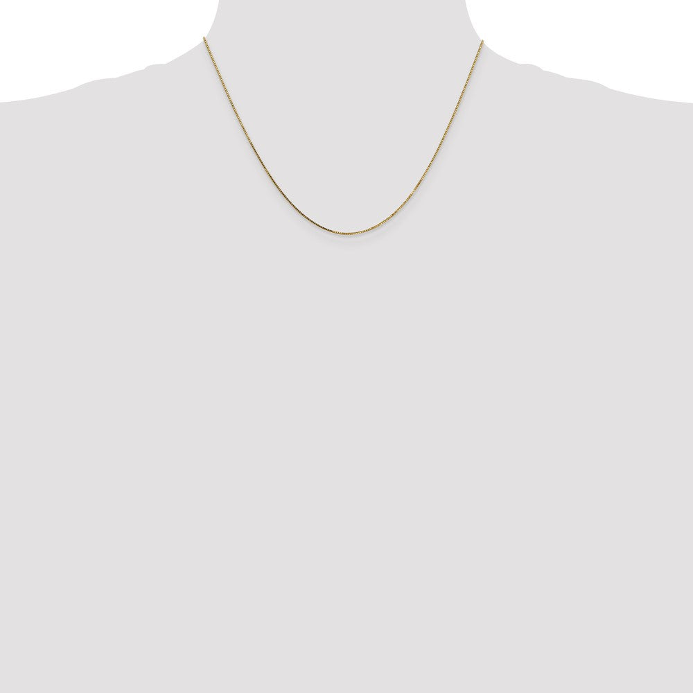 18 Inch 14K .8mm Box With Lobster Clasp Chain Necklace