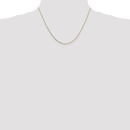 18 Inch 14K .8mm Box With Lobster Clasp Chain Necklace