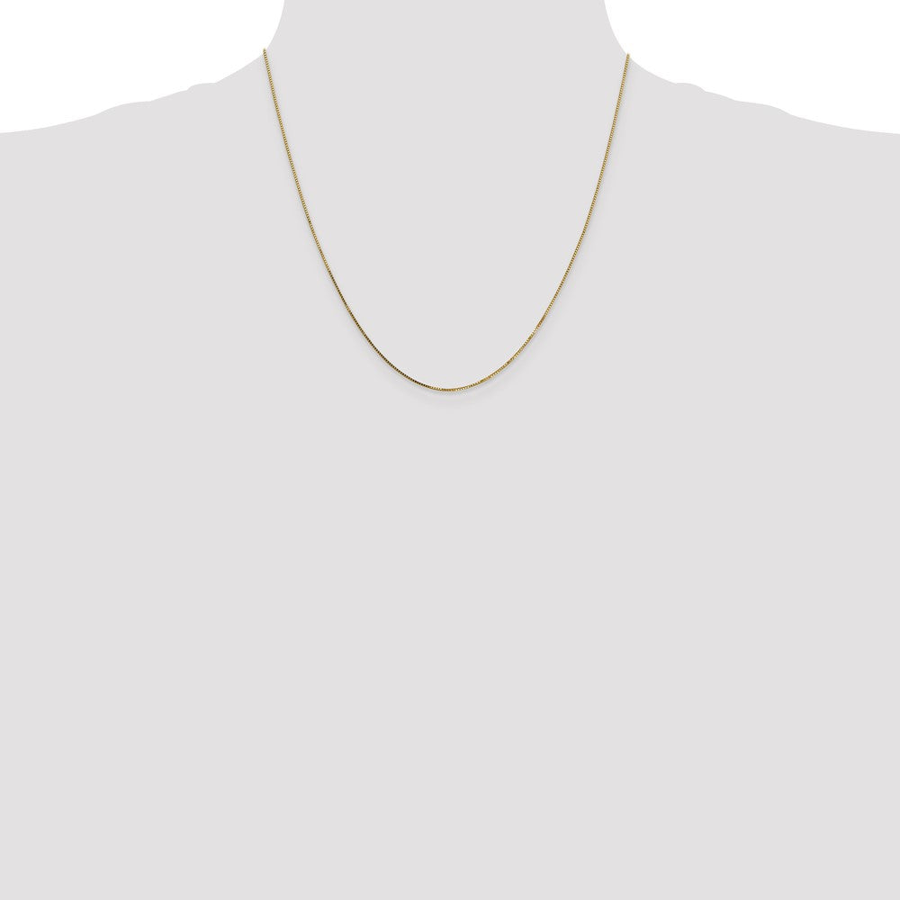 20 Inch 14K .8mm Box With Lobster Clasp Chain Necklace