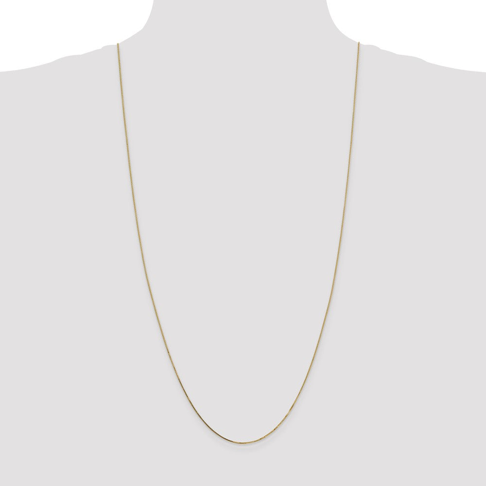 30 Inch 14K .8mm Box With Lobster Clasp Chain Necklace