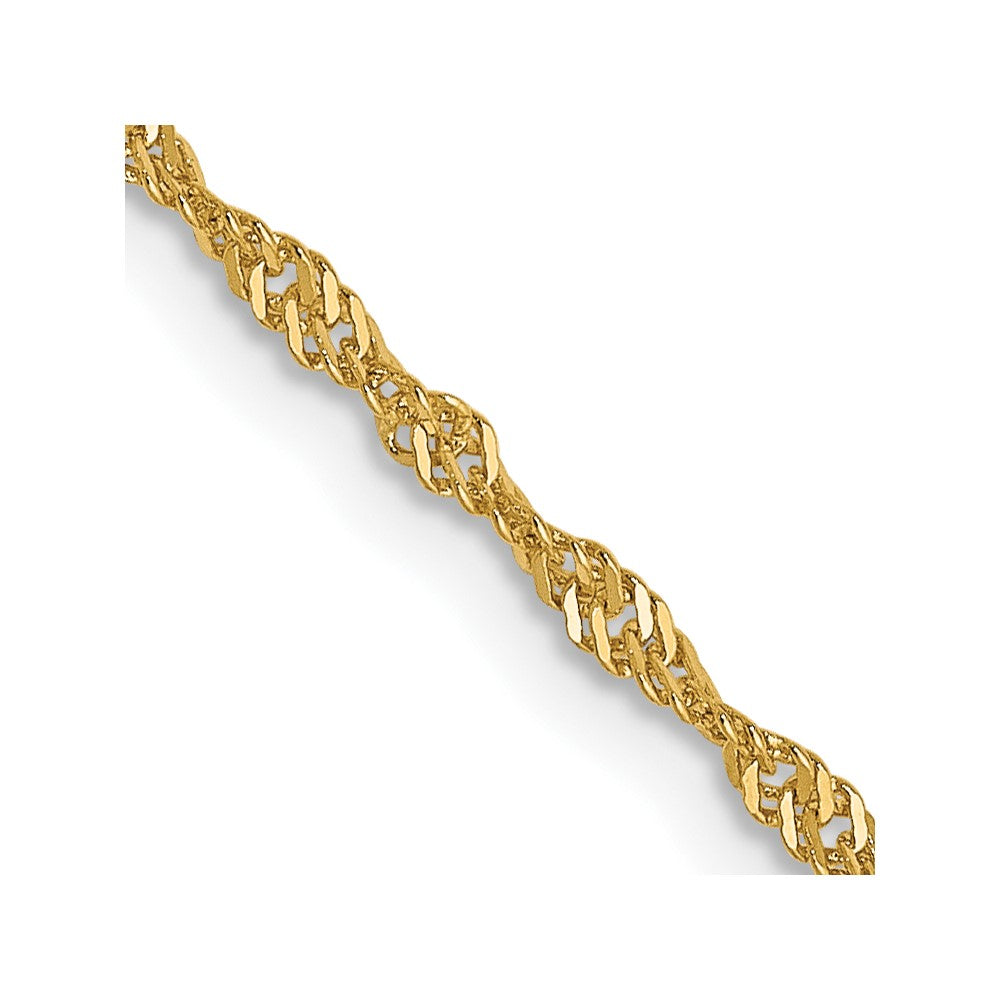 18 Inch 14K 1.3mm Singapore Chain Necklace