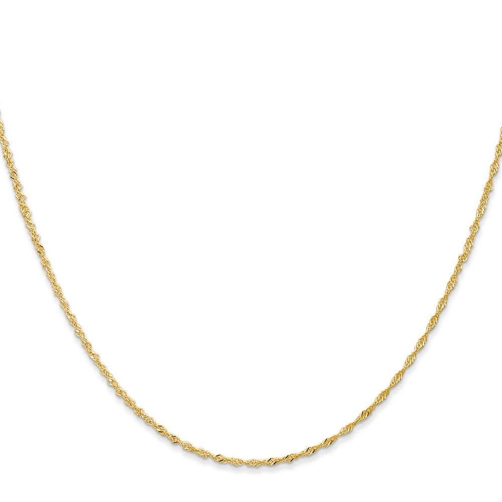 16 Inch 10K 1 mm Singapore Chain Necklace
