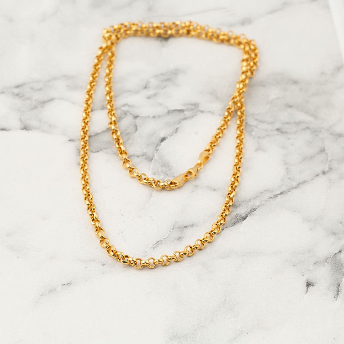 14K Green Gold Hoop Chain