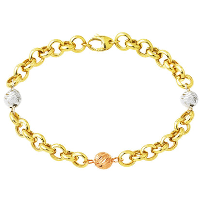14K Yellow Gold Meri Gold Bead Chain Bracelet