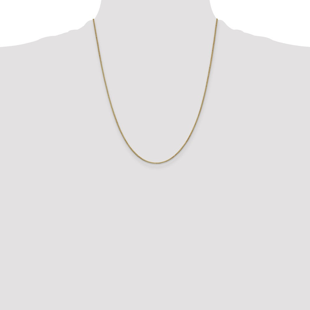 22 Inch 10K Yellow Gold 1mm Box Chain Necklace