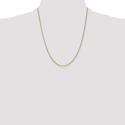 22 Inch 10K Yellow Gold 1mm Box Chain Necklace