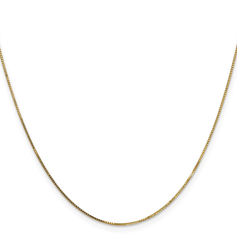 16 Inch 10K Yellow Gold .7mm Box Chain Necklace
