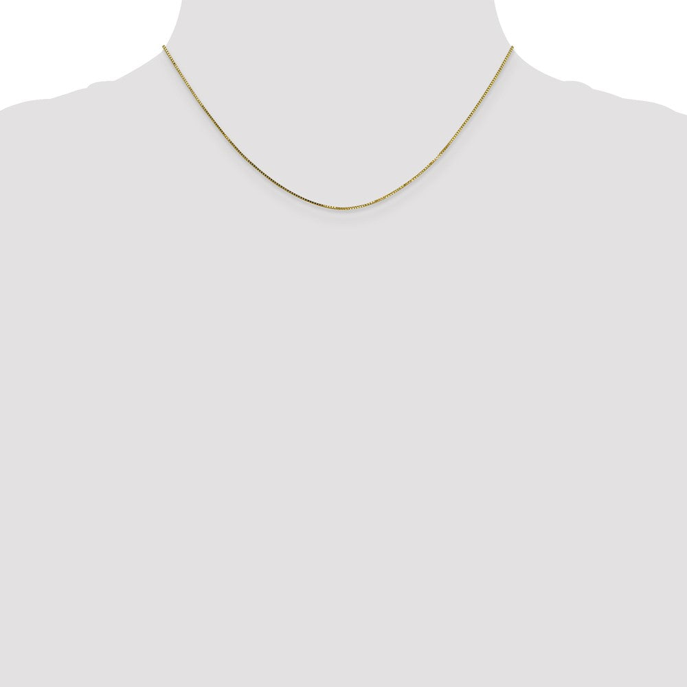 16 Inch 10K Yellow Gold .7mm Box Chain Necklace