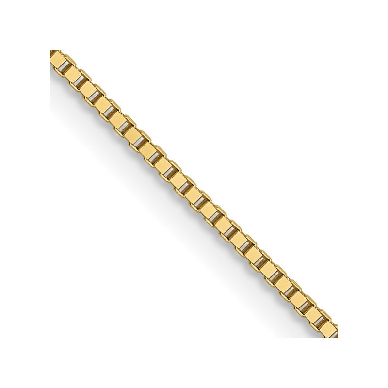 22 Inch 10K Yellow Gold .7mm Box Chain Necklace