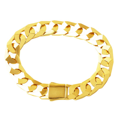 14K Yellow Gold Italian Curb Bracelet (14.32 g)