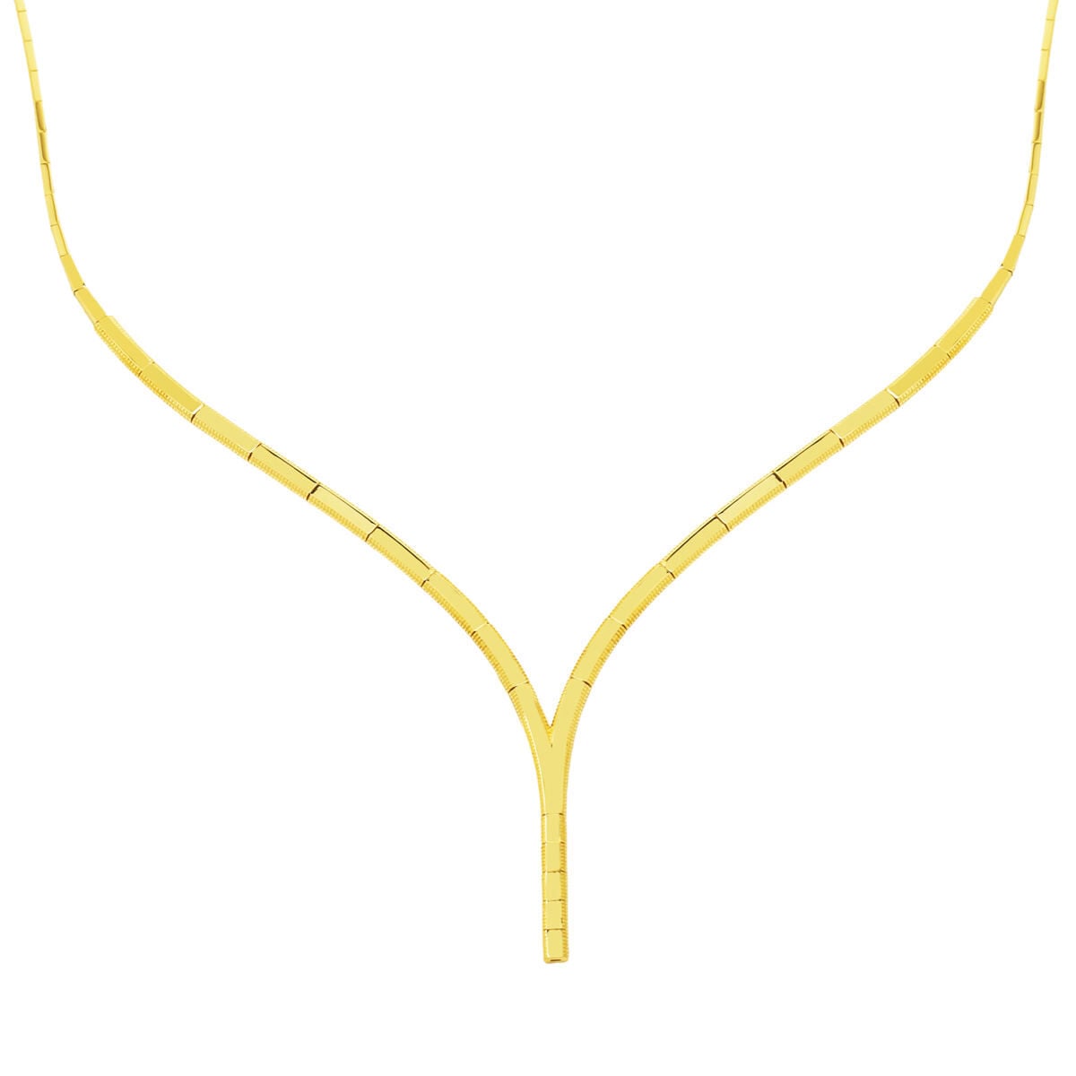 14K Yellow Gold Tennis Ajda Necklace