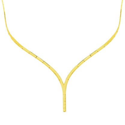 14K Yellow Gold Tennis Ajda Necklace
