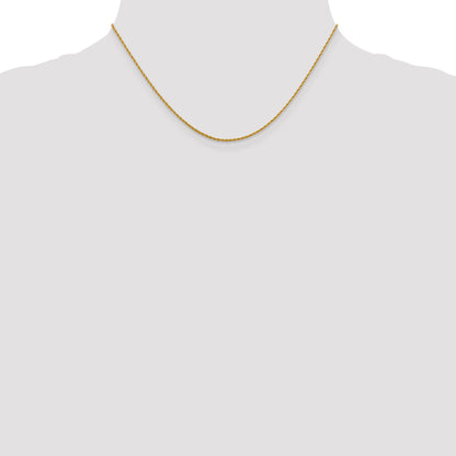 16 Inch 10K 1.2 mm Loose Rope Chain Necklace