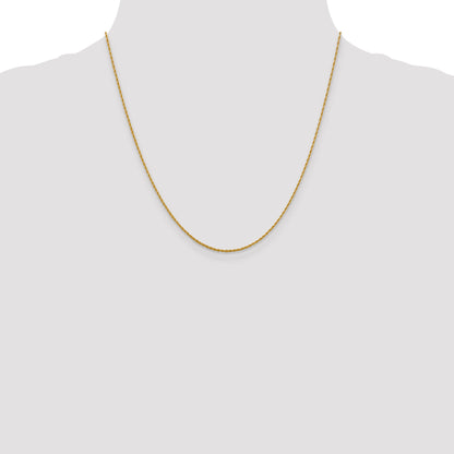 20 Inch 10K 1.2 mm Loose Rope Chain Necklace