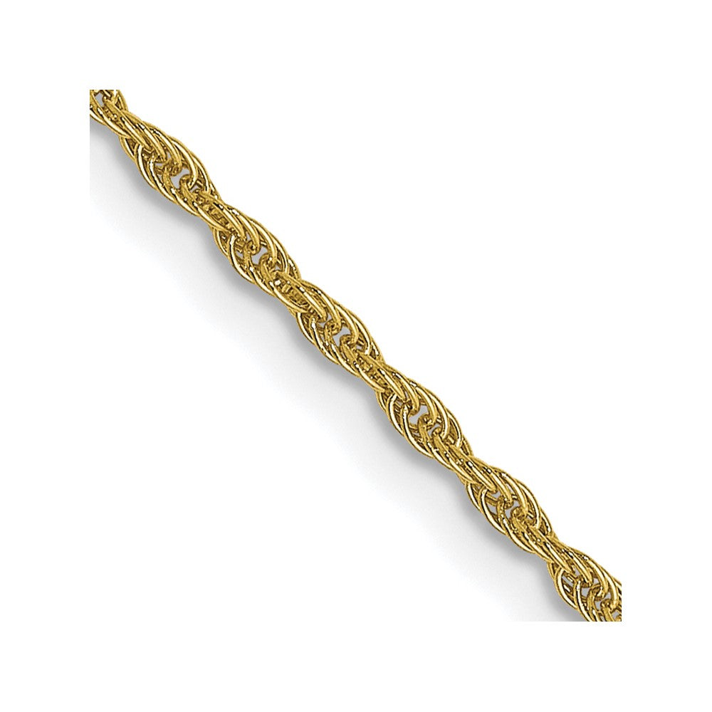 22 Inch 10K Yellow Gold 1.2 mm Loose Rope Chain Necklace