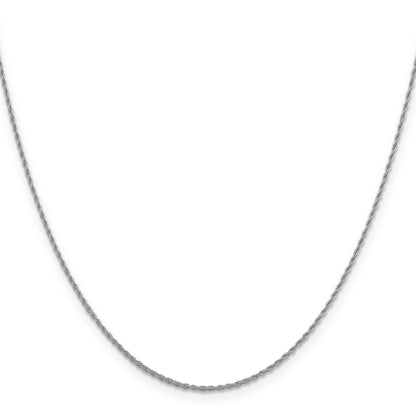16 Inch 10K White Gold 1.2 mm Loose Rope Chain