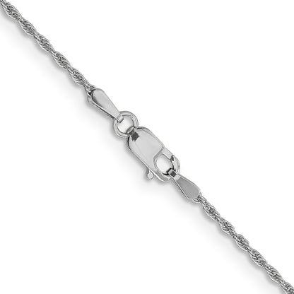 16 Inch 10K White Gold 1.2 mm Loose Rope Chain