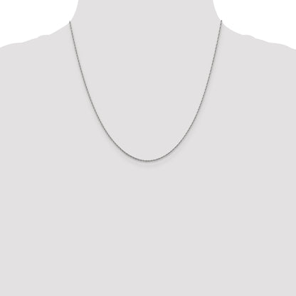 20 Inch 10K White Gold 1.2 mm Loose Rope Chain