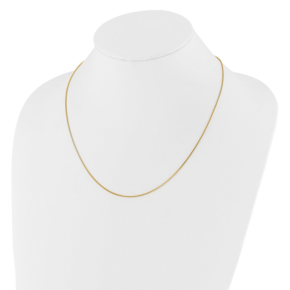 30 Inch 10K Adjustable .9mm Box Chain Necklace