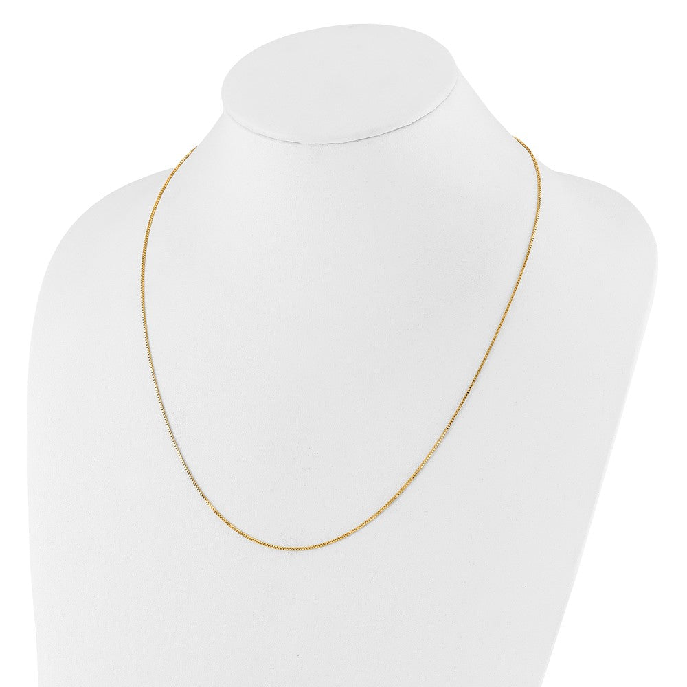 22 Inch 10K Adjustable .9mm Box Chain Necklace