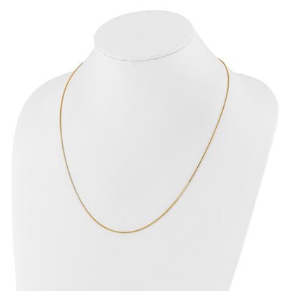 22 Inch 10K Adjustable .9mm Box Chain Necklace