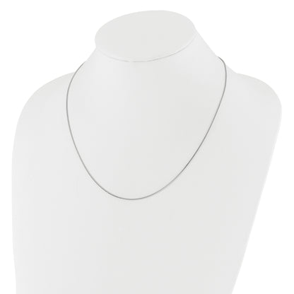 30 Inch 10K White Gold Adjustable .9mm Box Chain