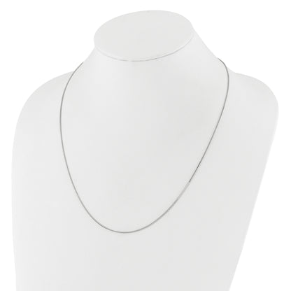 30 Inch 10K White Gold Adjustable .9mm Box Chain