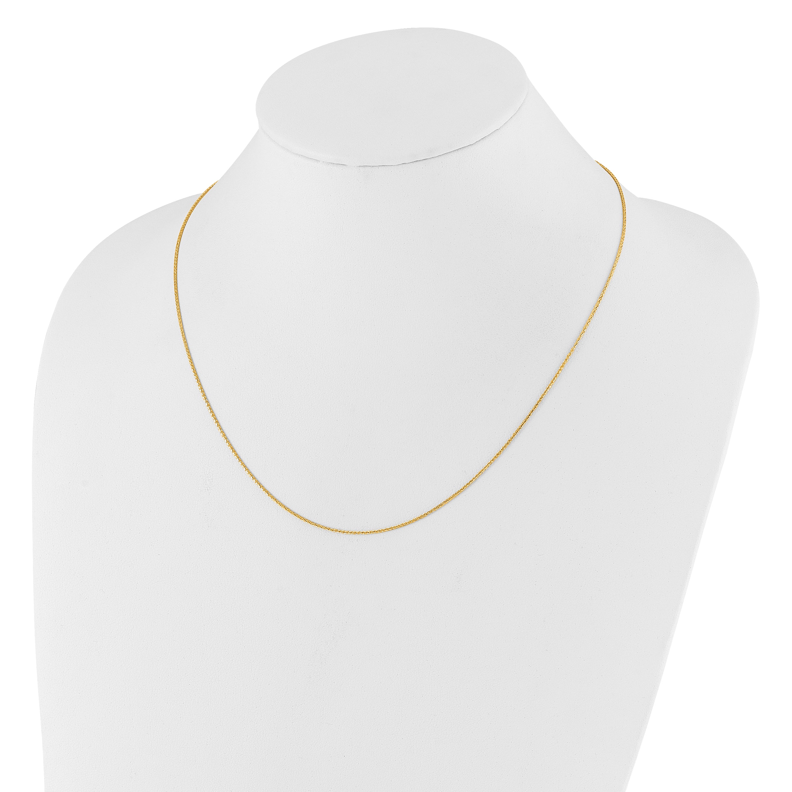 30 Inch 10K Adjustable 1mm Wheat Chain Necklace