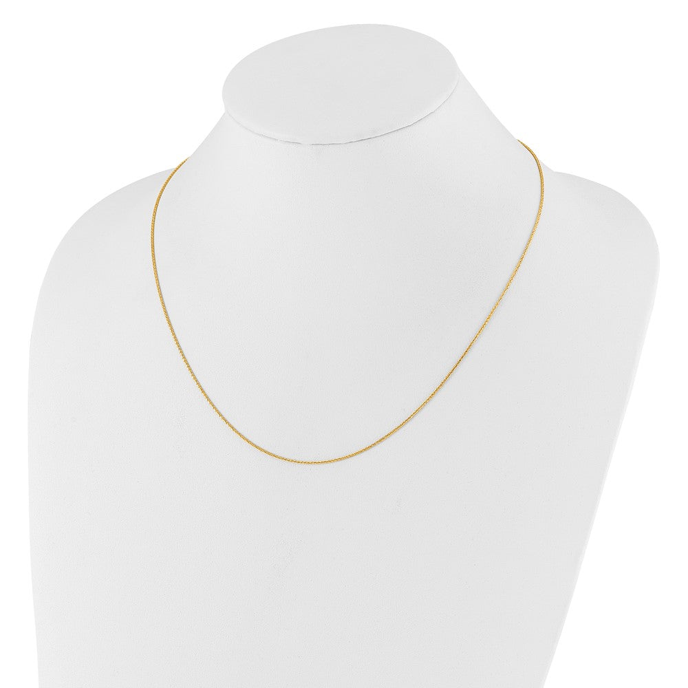 22 Inch 10K Adjustable 1mm Wheat Chain Necklace