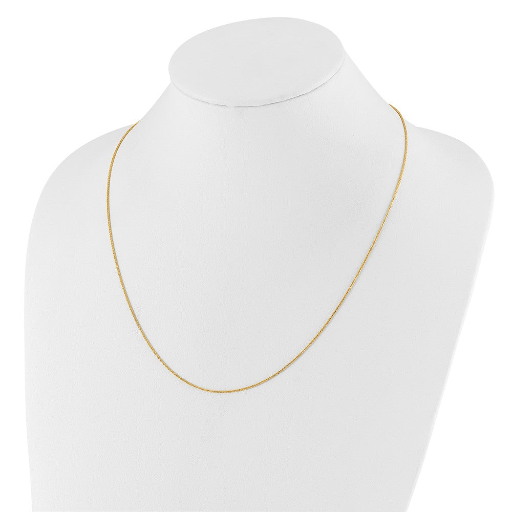 22 Inch 10K Adjustable 1mm Wheat Chain Necklace