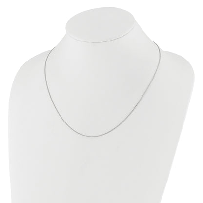 30 Inch 10K White Gold Adjustable 1mm Wheat Chain