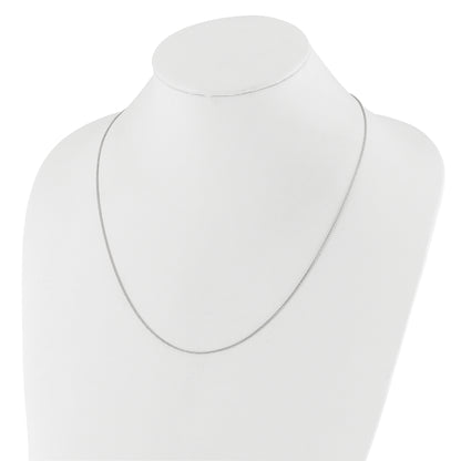 30 Inch 10K White Gold Adjustable 1mm Wheat Chain