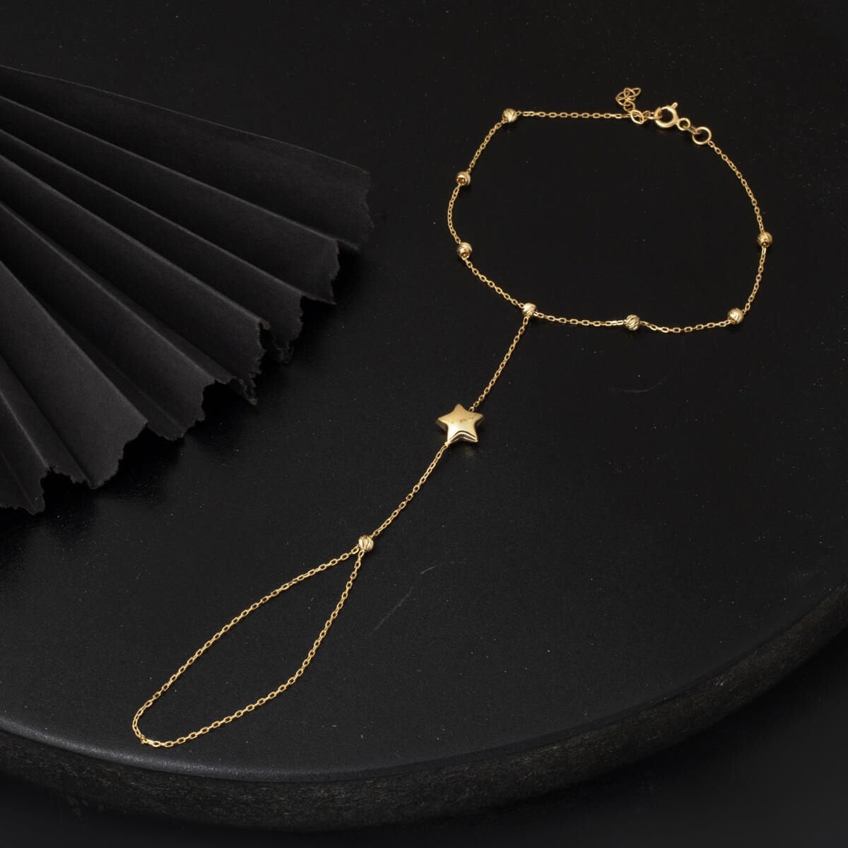 14K Yellow Gold Star Shahmaran Bracelet