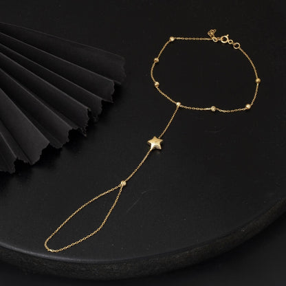 14K Yellow Gold Star Shahmaran Bracelet